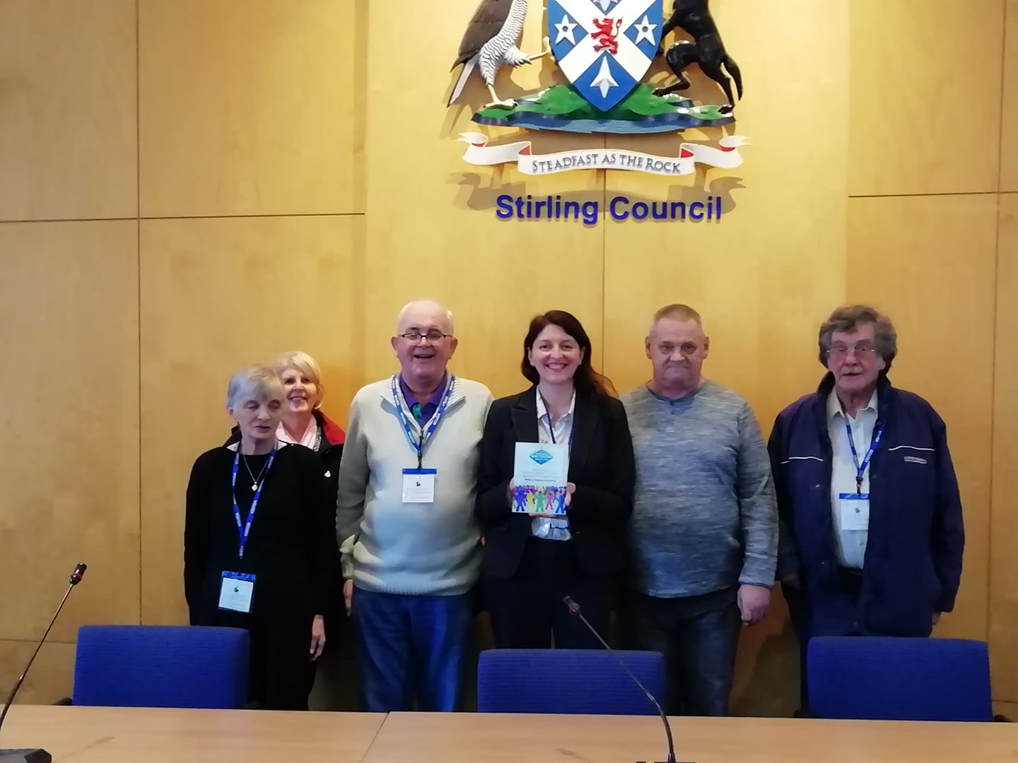 Some of the members at the Hag meeting handing over the Award we won for Good Practice. The Housing port folio officer Cllr Evelyn Tweed. Some of the members at the Hag meeting handing over the Award we won for Good Practice. The Housing port folio officer Cllr Evelyn Tweed.